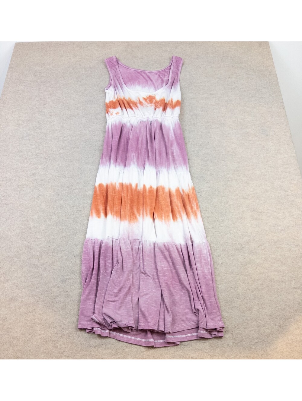 Knox Rose Tie-Dye Maxi Dress with Waist Tie, Size M